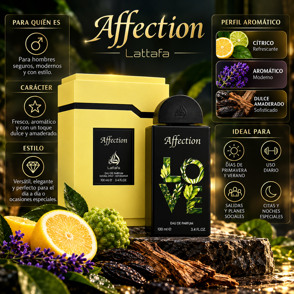 Lattafa Affection 100ml  Inspirado en Yum Pistachio Gelato | 33 de la casa Kayali
