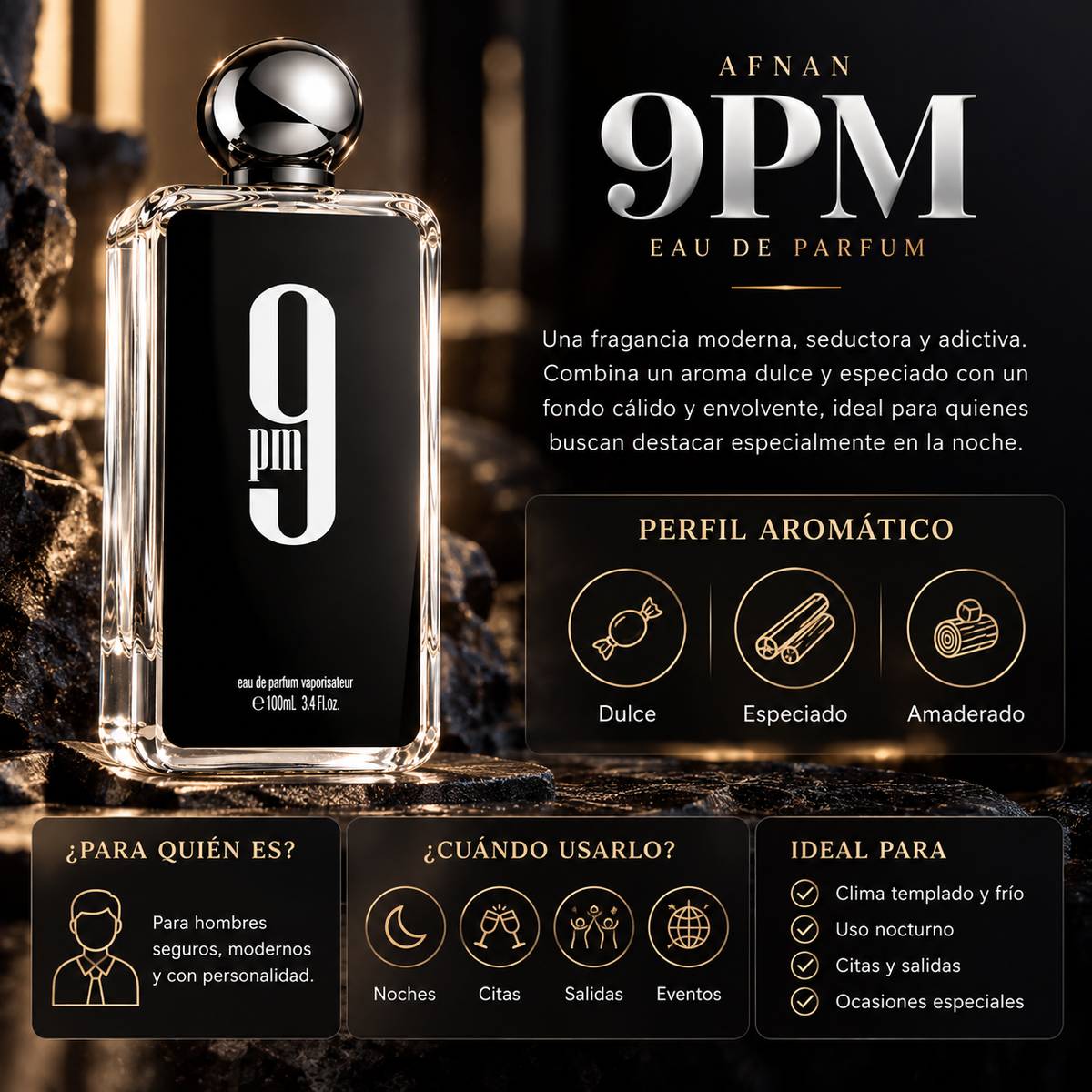 Afnan 9PM EDP Hombre 100 ml - Inspirado en JPG Ultra Male