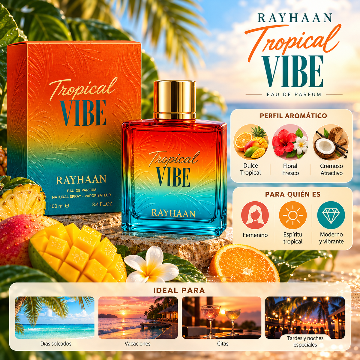 Rayhaan Tropical Vibe EDP Unisex 100 ml