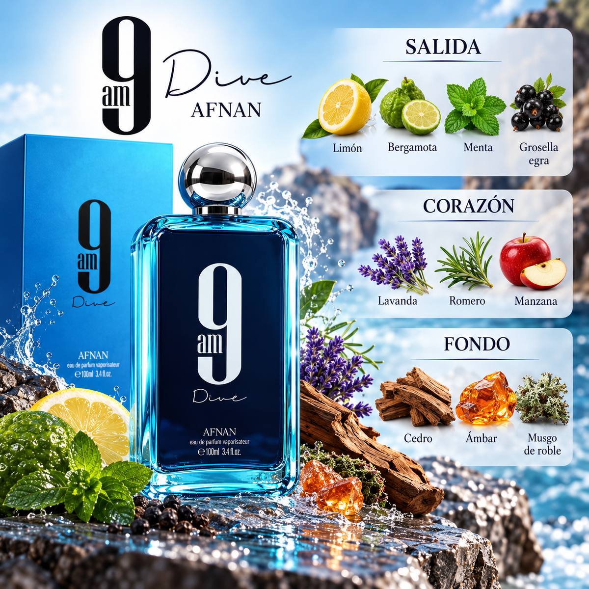 Afnan 9 AM Dive EDP Unisex 100 ml