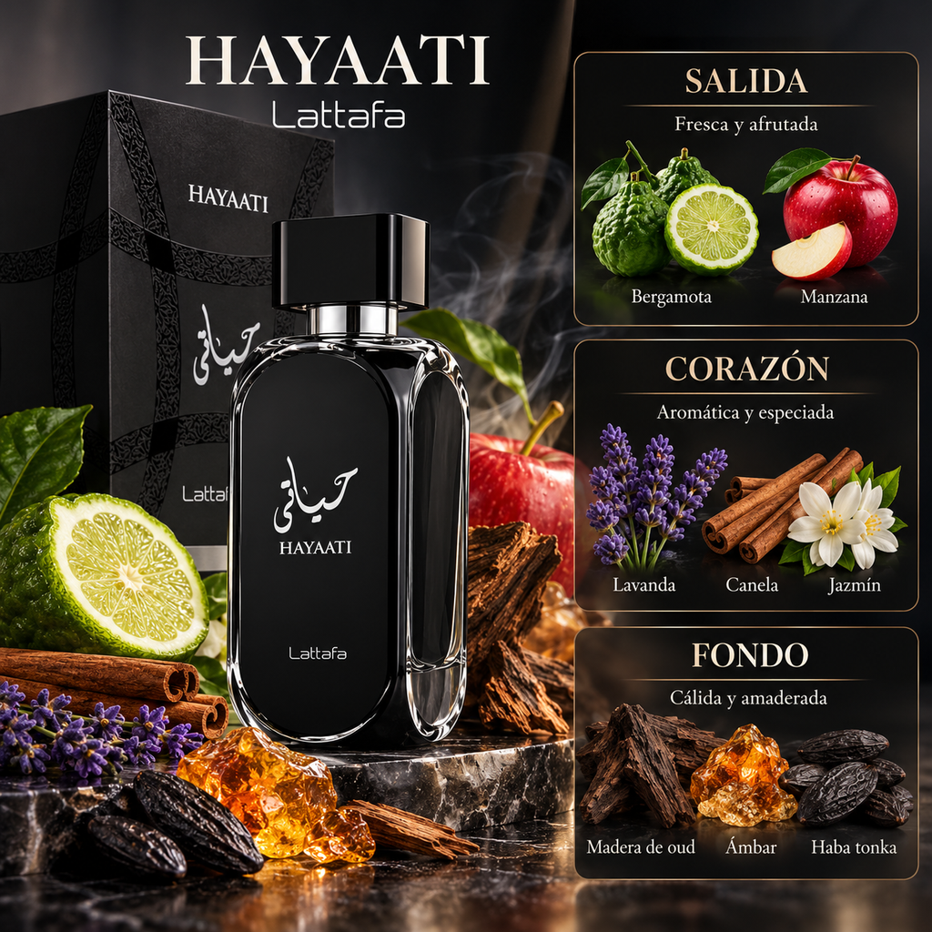 Lattafa Hayaati EDP Unisex 100 ml – Inspirado en Invictus de Rabanne