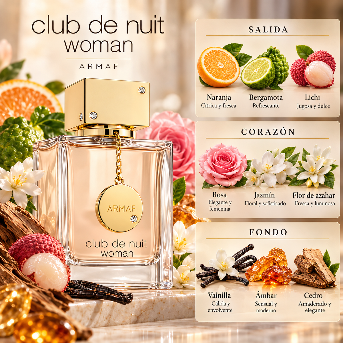 Armaf Club de Nuit Woman EDP Mujer 105 ml - Inspirado en Coco Mademoiselle de Chanel