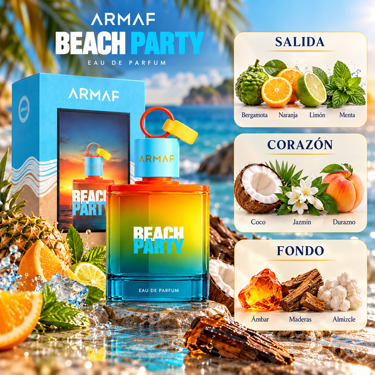 Armaf Beach Party EDP Unisex 100 ml – Inspirado en Summer Hammer de Lorenzo Pazzaglia