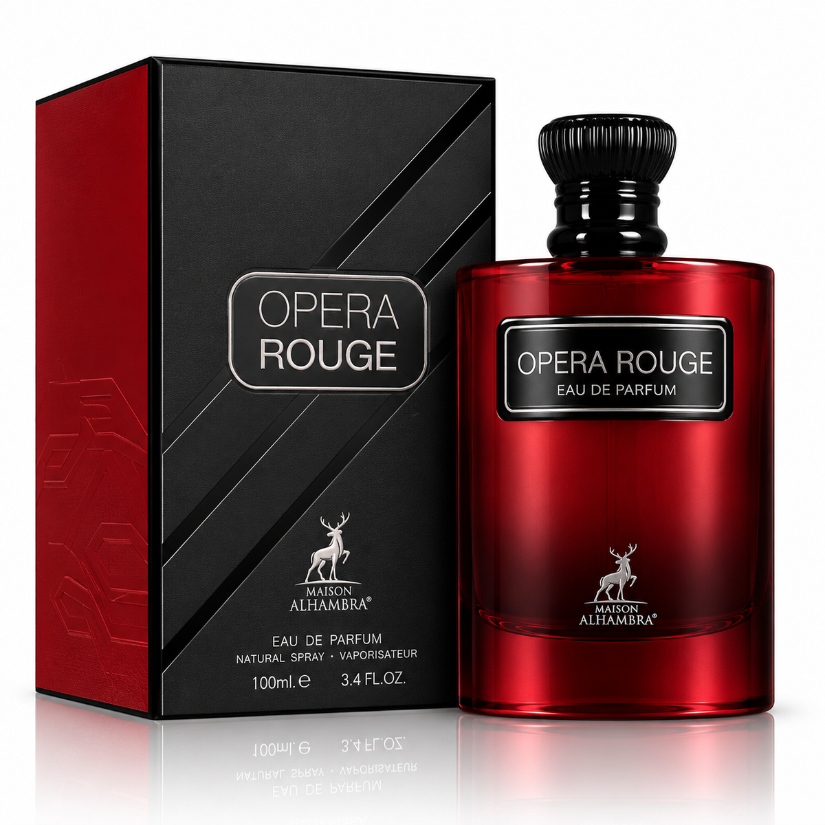 Maison Alhambra Opera Noir Rouge EDP Mujer 100ml - Inspirado en Black Opium Over Red de Yves Saint Laurent
