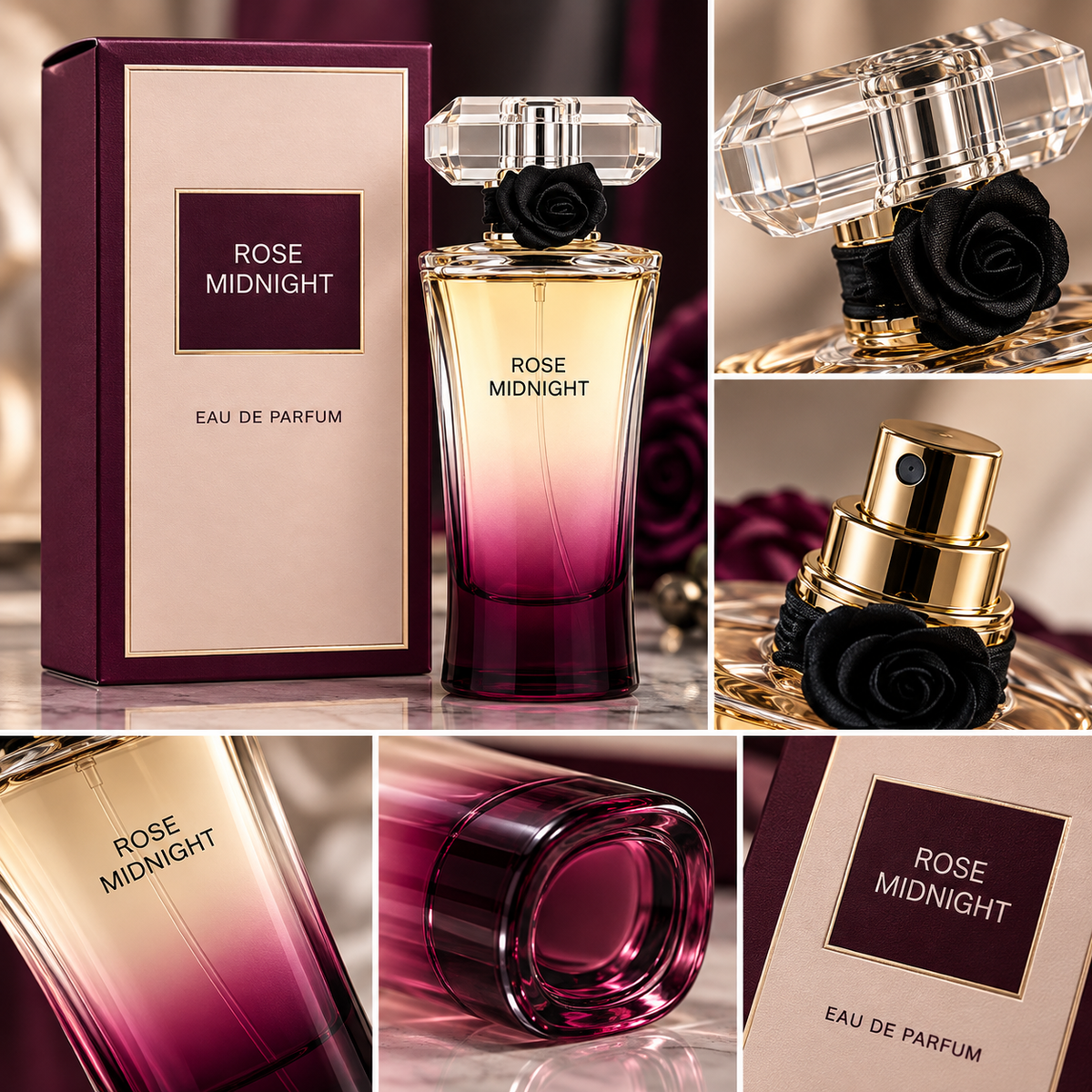 Fragrance World Rose Midnigth EDP Mujer 80ml Inspirado en Trésor Midnight Rose de Lancôme
