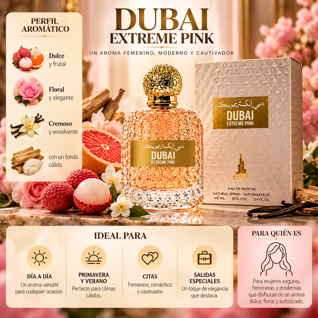Dubai Niche Extremo Pink EDP Mujer 100 ml