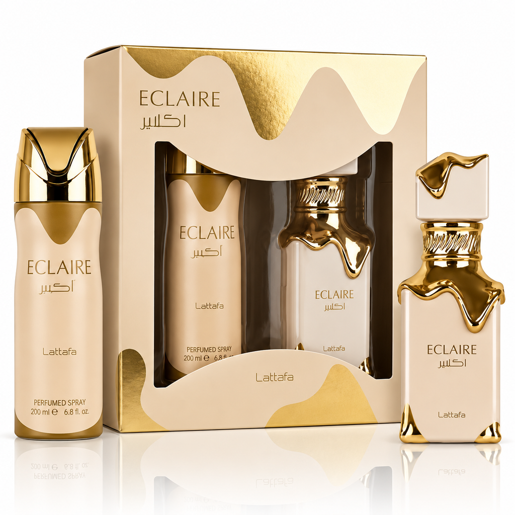 Estuche Lattafa Eclaire EDP Mujer 100ml + Perfume Spray 200ml - Inspirado en Bianco Latte de Giardini di Toscana