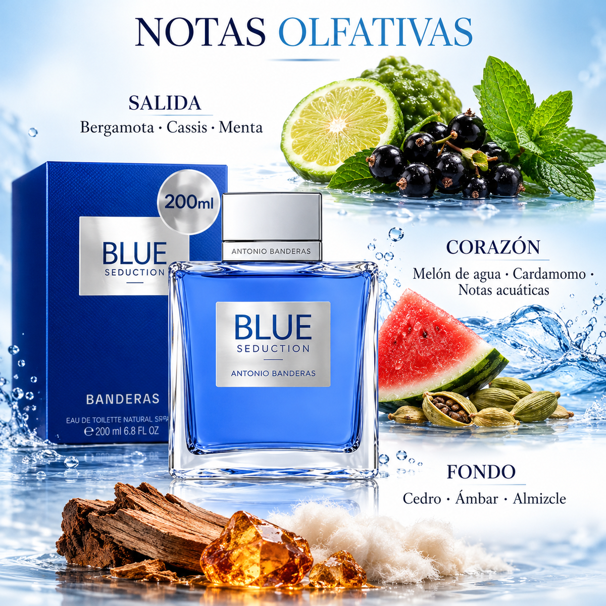 Antonio Banderas Blue Seduction EDT Hombre 200 ml