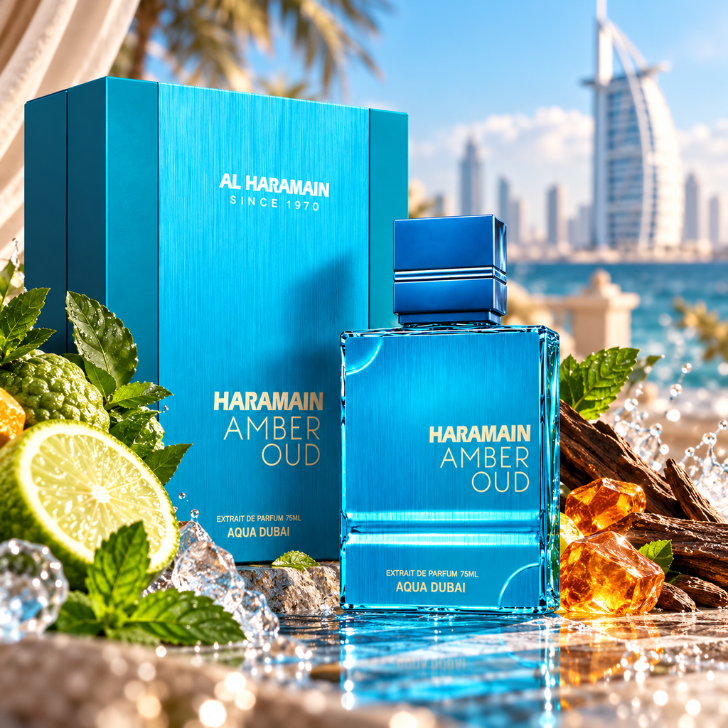 Al Haramain Amber Oud Aqua Dubai Extrait de Parfum Unisex 100 ml – Inspirado en Imagination de Louis Vuitton