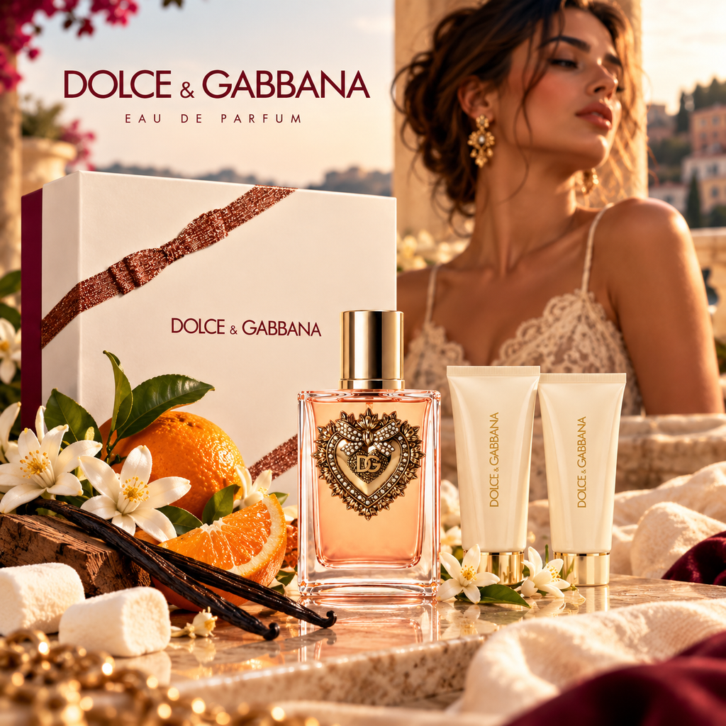 Estuche Dolce &amp; Gabbana Devotion EDP Mujer 100 ml + Shower Gel 50 ml + Body Lotion 50 ml