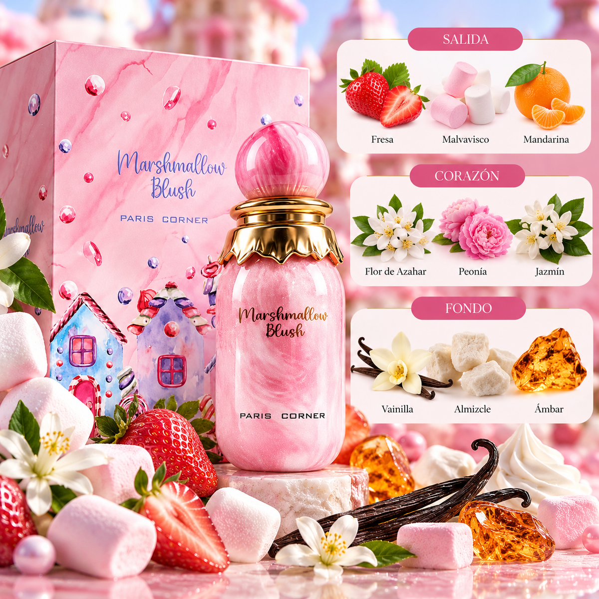 Paris Corner Marshmallow Blush EDP Mujer 100 ml – Inspirado en Yum Boujee Marshmallow de Kayali