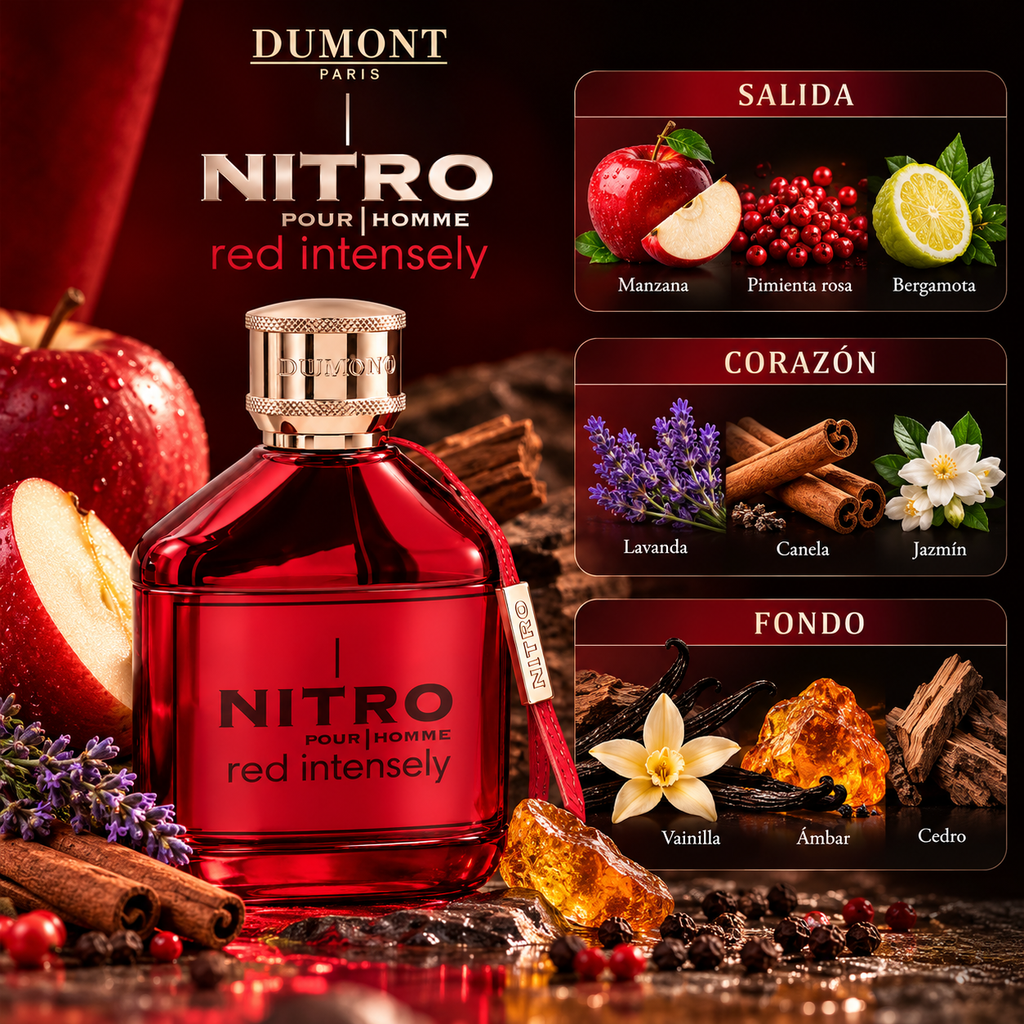 Dumont Nitro Red Intensely Extrait de Parfum Hombre 100 ml