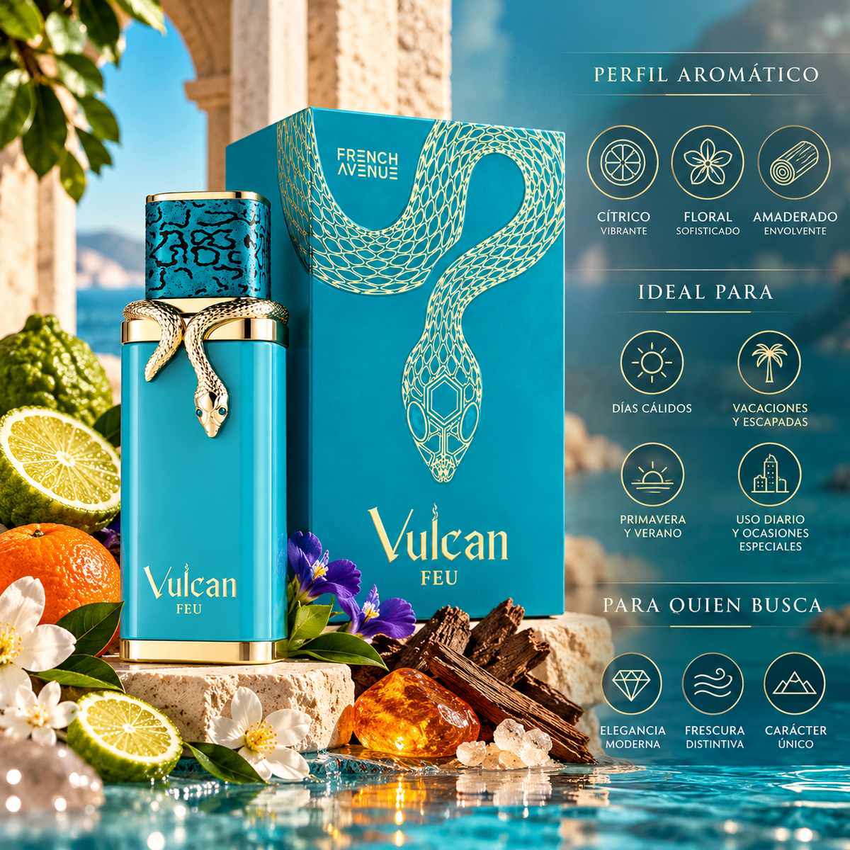 French Avenue Vulcan Feu EDP Unisex 100 ml – Inspirado en God of Fire de Stéphane Humbert Lucas 777