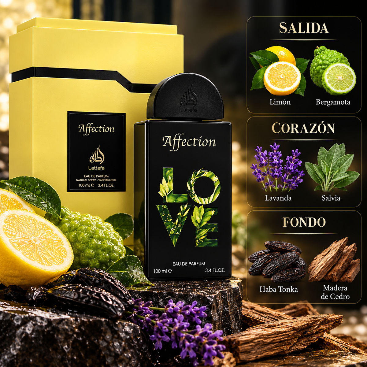 Lattafa Affection 100ml  Inspirado en Yum Pistachio Gelato | 33 de la casa Kayali