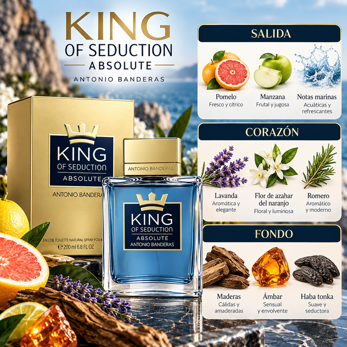 Antonio Banderas King Of Seduction Absolute Edt 200ml Hombre
