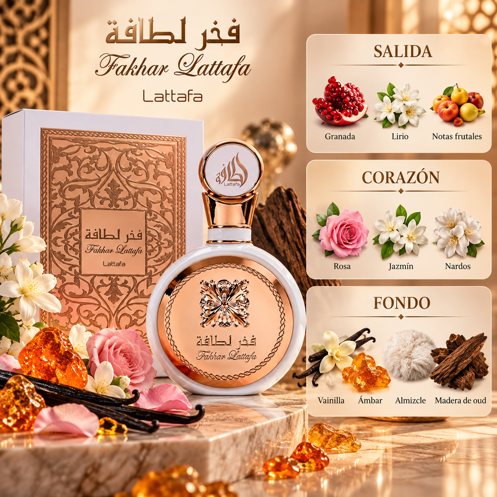 Lattafa Fakhar Woman EDP Mujer 100ml - inspirado en L’Interdit de Givenchy