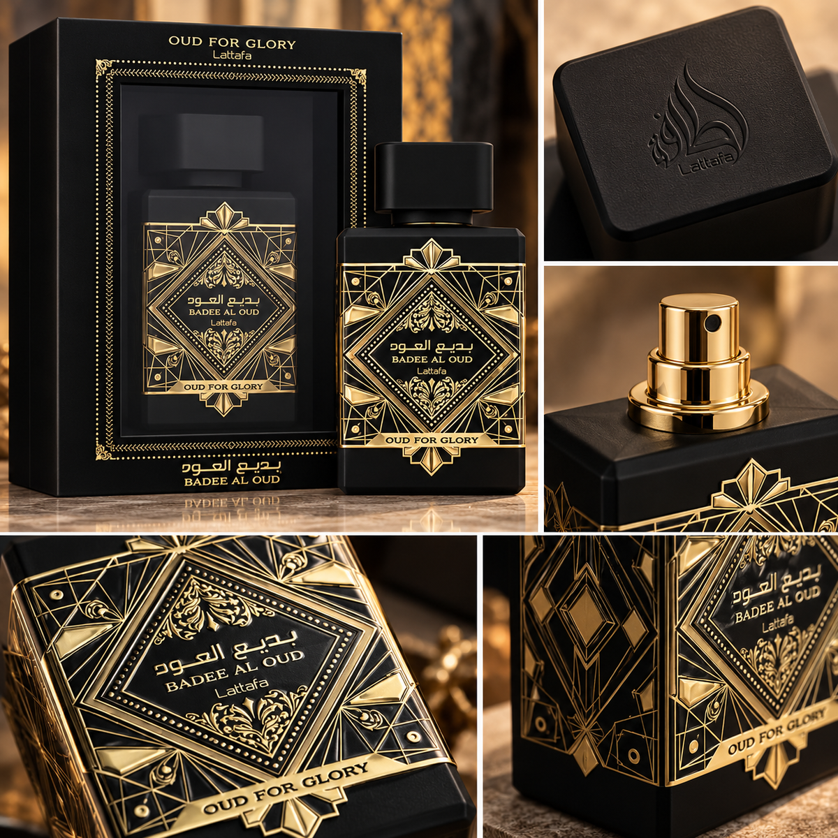 Lattafa Bade’e Al Oud Oud For Glory EDP Unisex 100ml - Inspirado en Oud for Greatness de Initio Parfums Privés