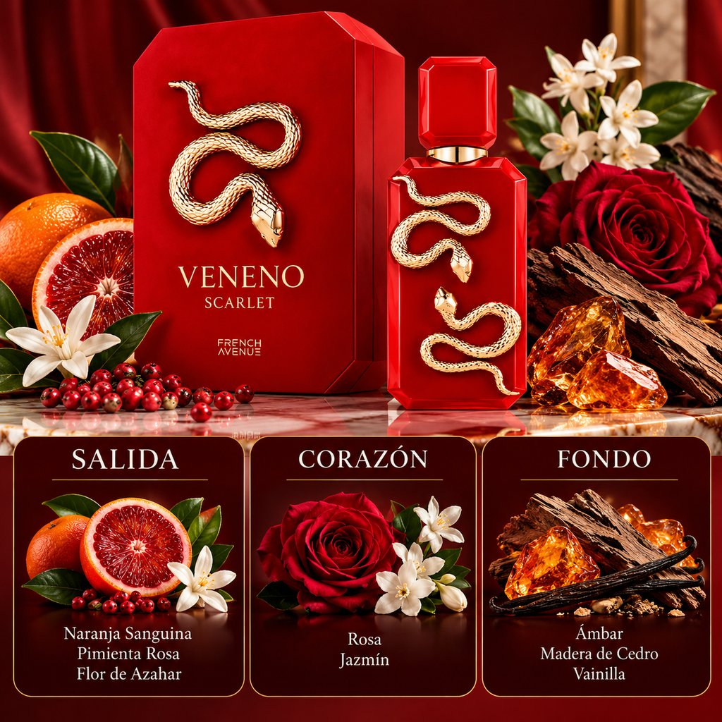 French Avenue Veneno Scarlet EDP Unisex 100ml - Inspirado en Venom Incarnat de Stéphane Humbert Lucas 777