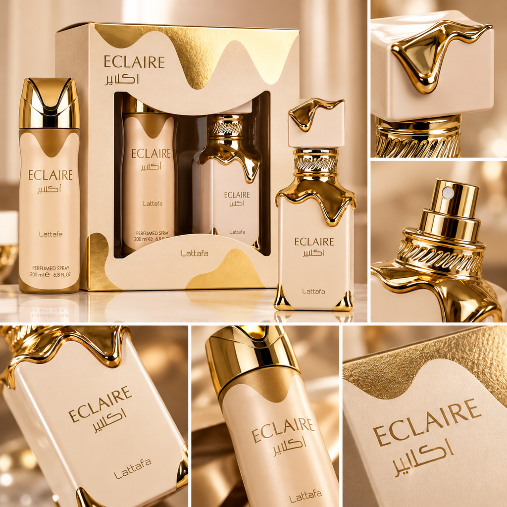 Estuche Lattafa Eclaire EDP Mujer 100ml + Perfume Spray 200ml - Inspirado en Bianco Latte de Giardini di Toscana